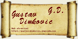 Gustav Dimković vizit kartica